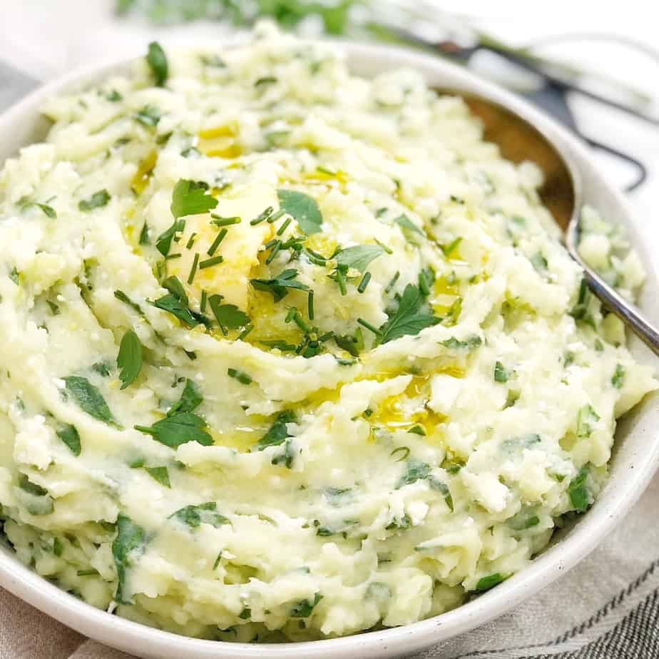  Cheesy Spinach Mashed Potatoes